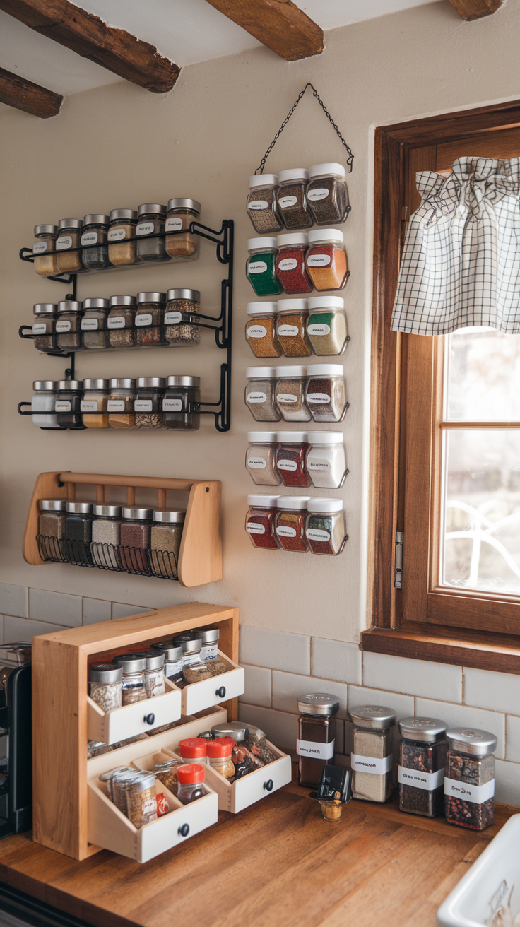 See Good Housekeeping Kitchen Spice Organisation Ideas.