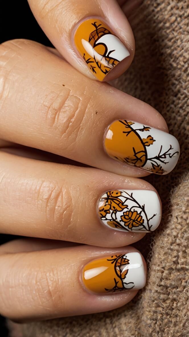 30 Really Cute Thanksgiving Nail Ideas You Should Try Right Now!