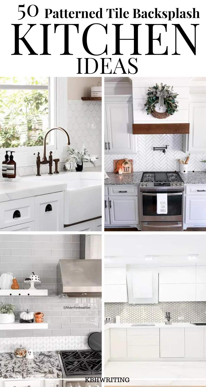 Patterned Tile Backsplash kitchen 