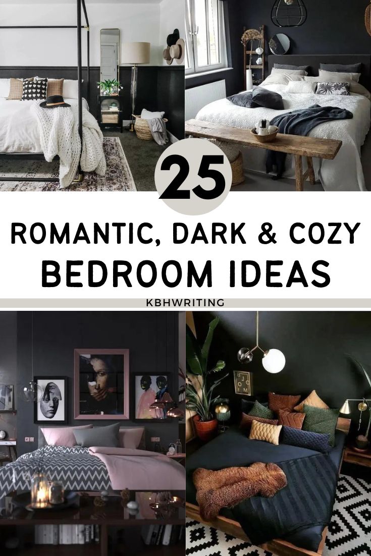 Romantic Dark & Cozy Bedroom