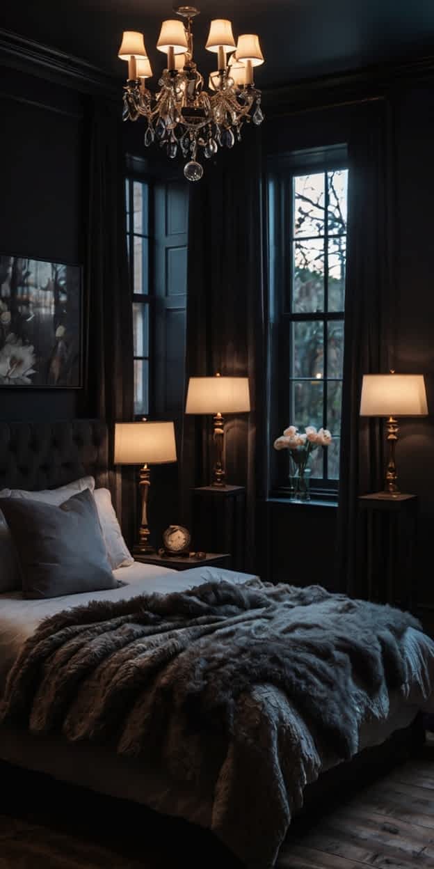 25+ Romantic Dark & Cozy Bedroom Ideas