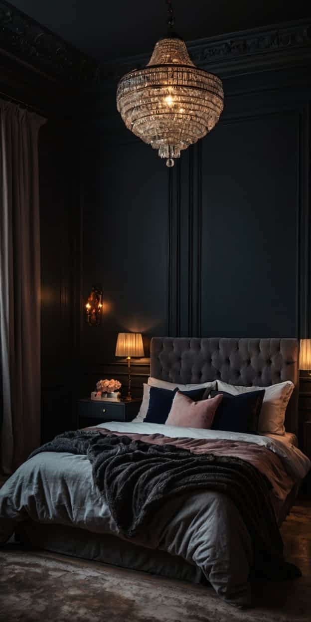 25+ Romantic Dark & Cozy Bedroom Ideas