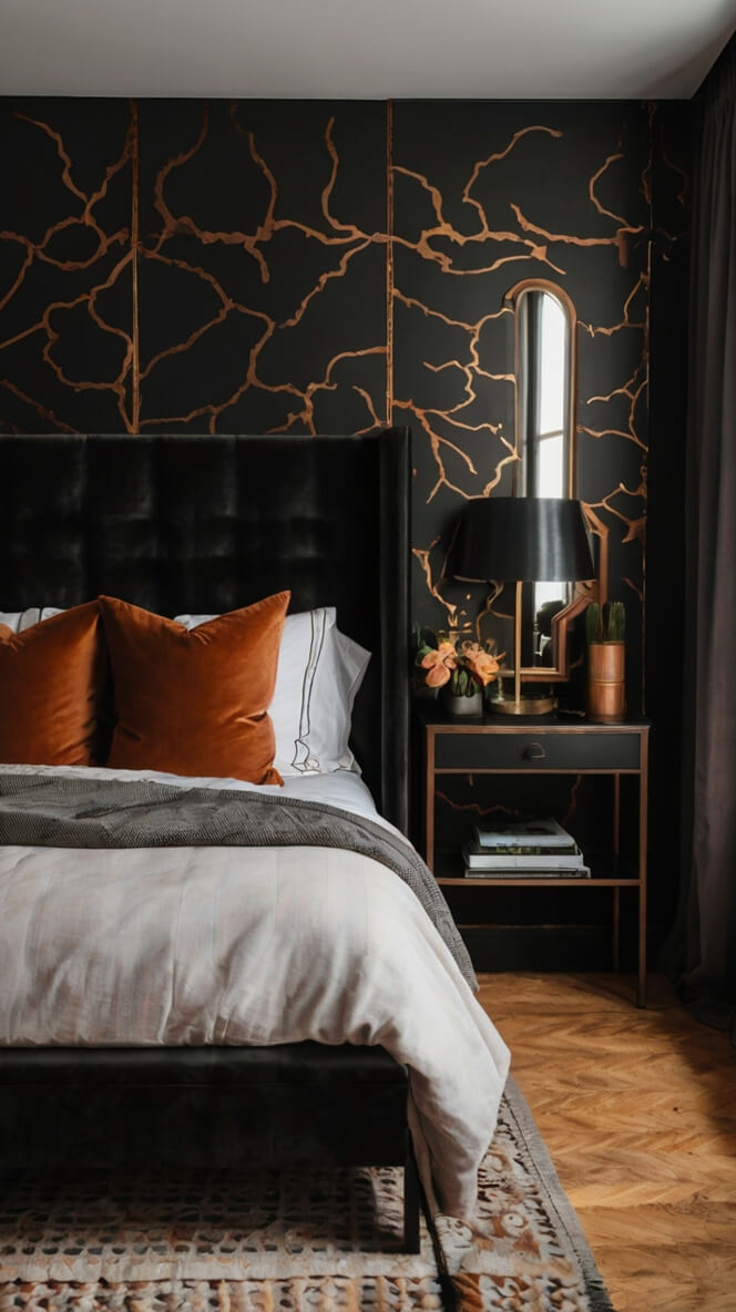 40 Stylish Black & Rust Bedroom Ideas