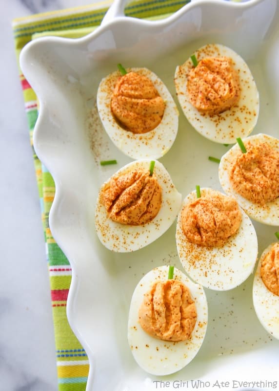 Roasted Red Pepper Deviled Eggs The Girl Who Ate Everything
