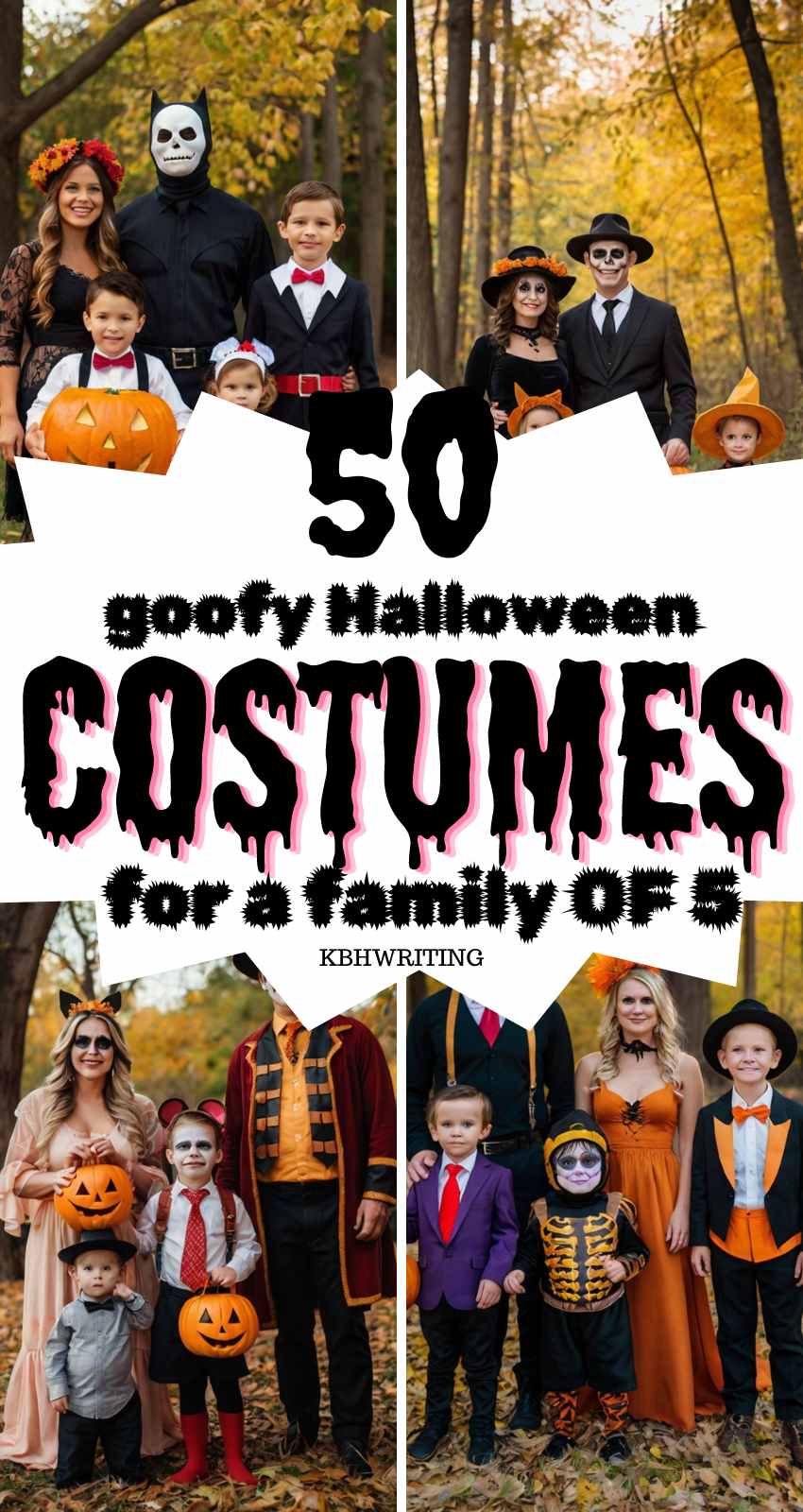 50 Family Halloween Costumes For Family of 5