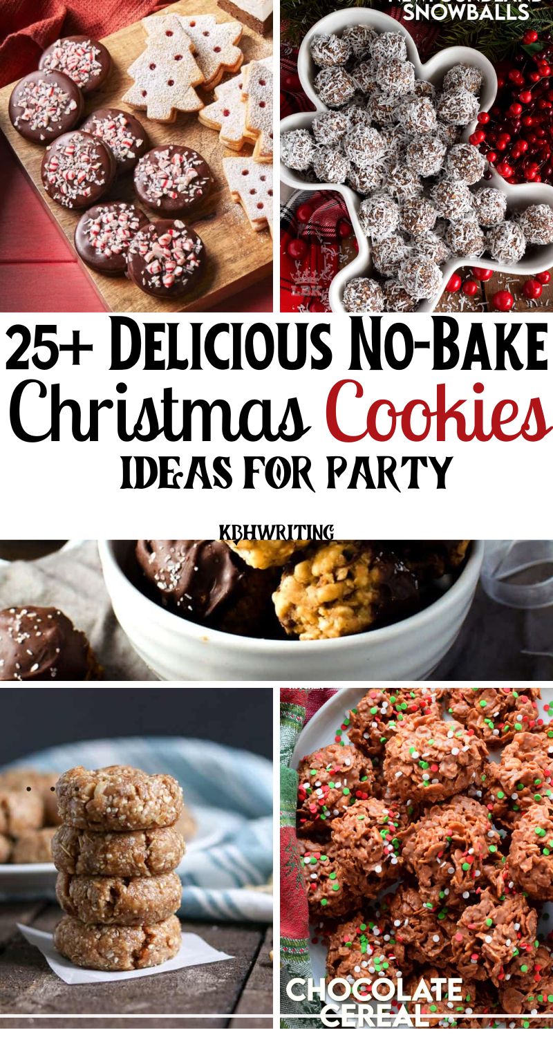 25+ Delicious No-Bake Christmas Cookies Ideas