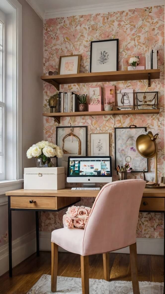 40 Feminine Small Home Office Ideas For Women