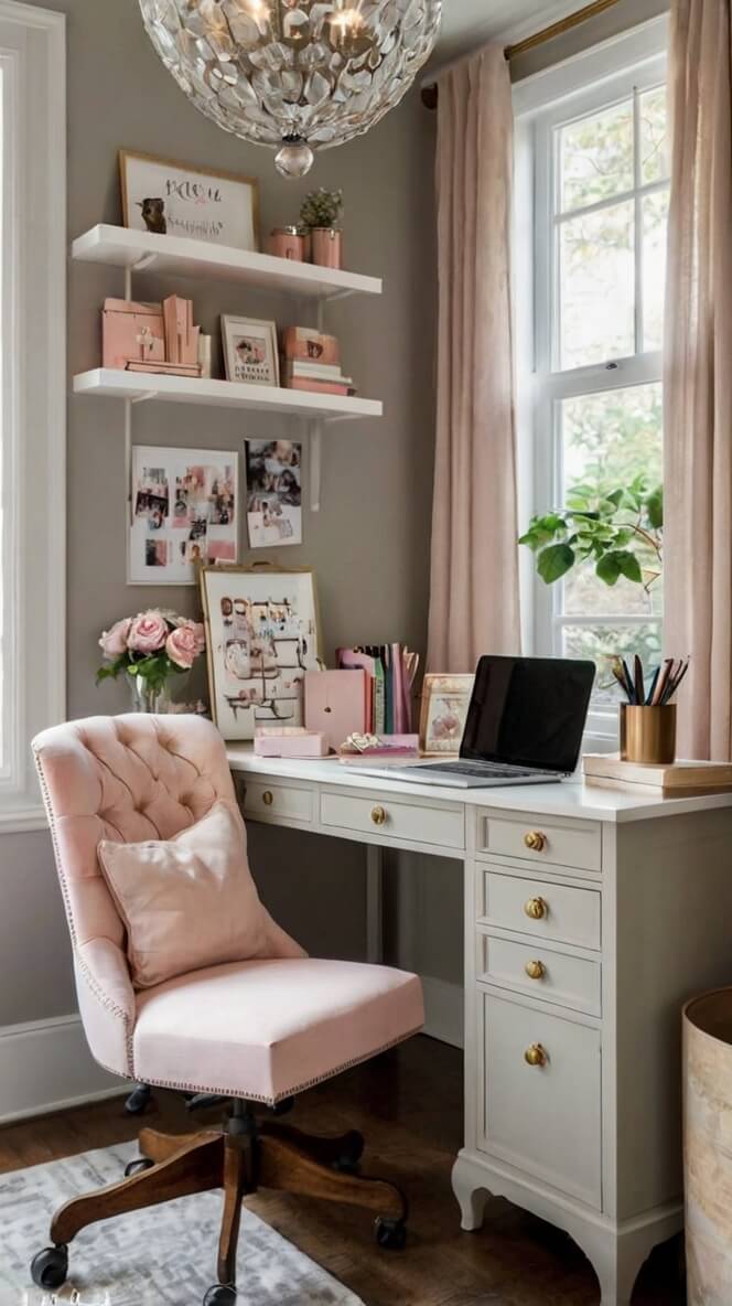 40 Feminine Small Home Office Ideas For Women