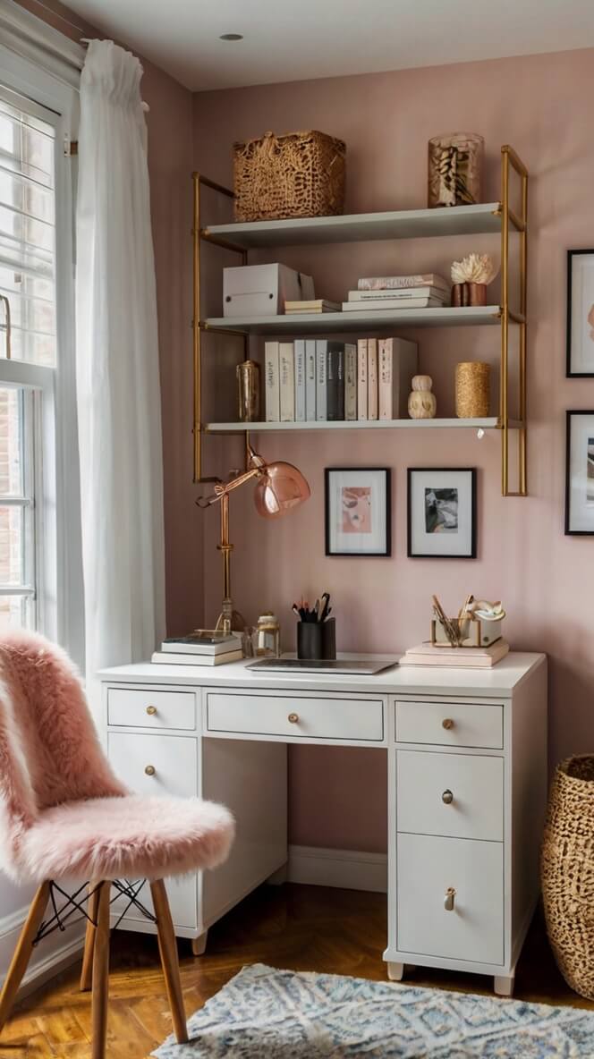 40 Feminine Small Home Office Ideas For Women