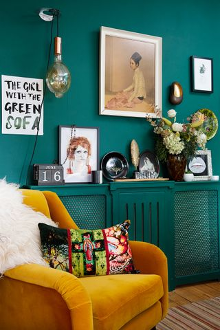 Greenish Boho Living Room 