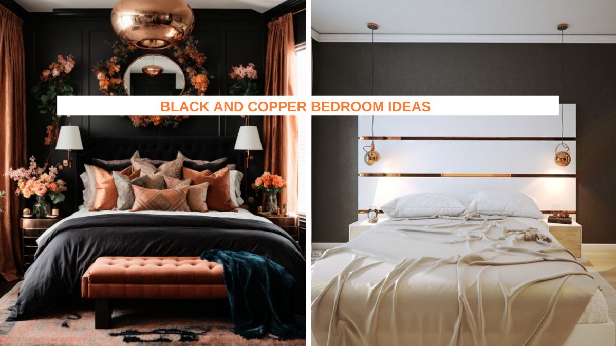 Black and Copper Bedroom