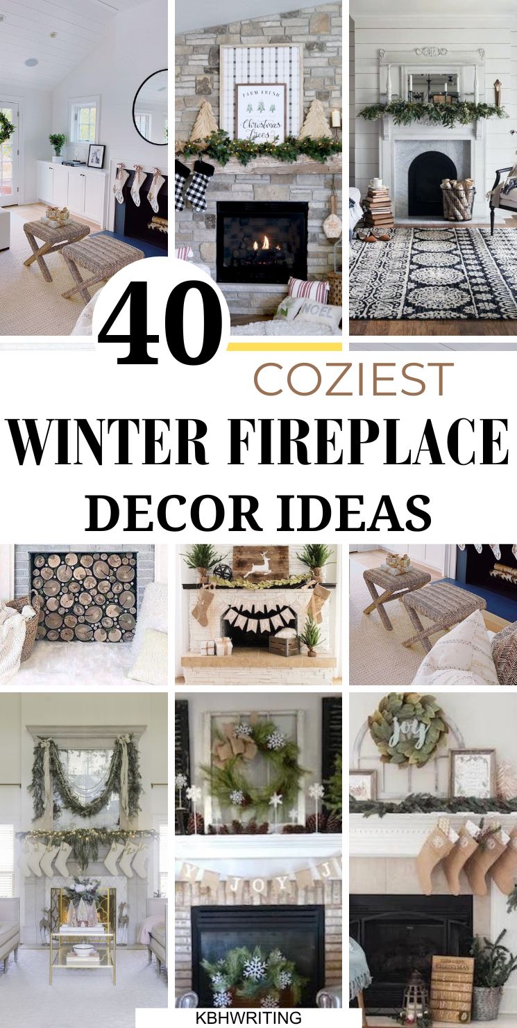 Winter Fireplace Decor Ideas