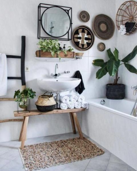 50 Totally Chic-lit Boho Bathroom Ideas