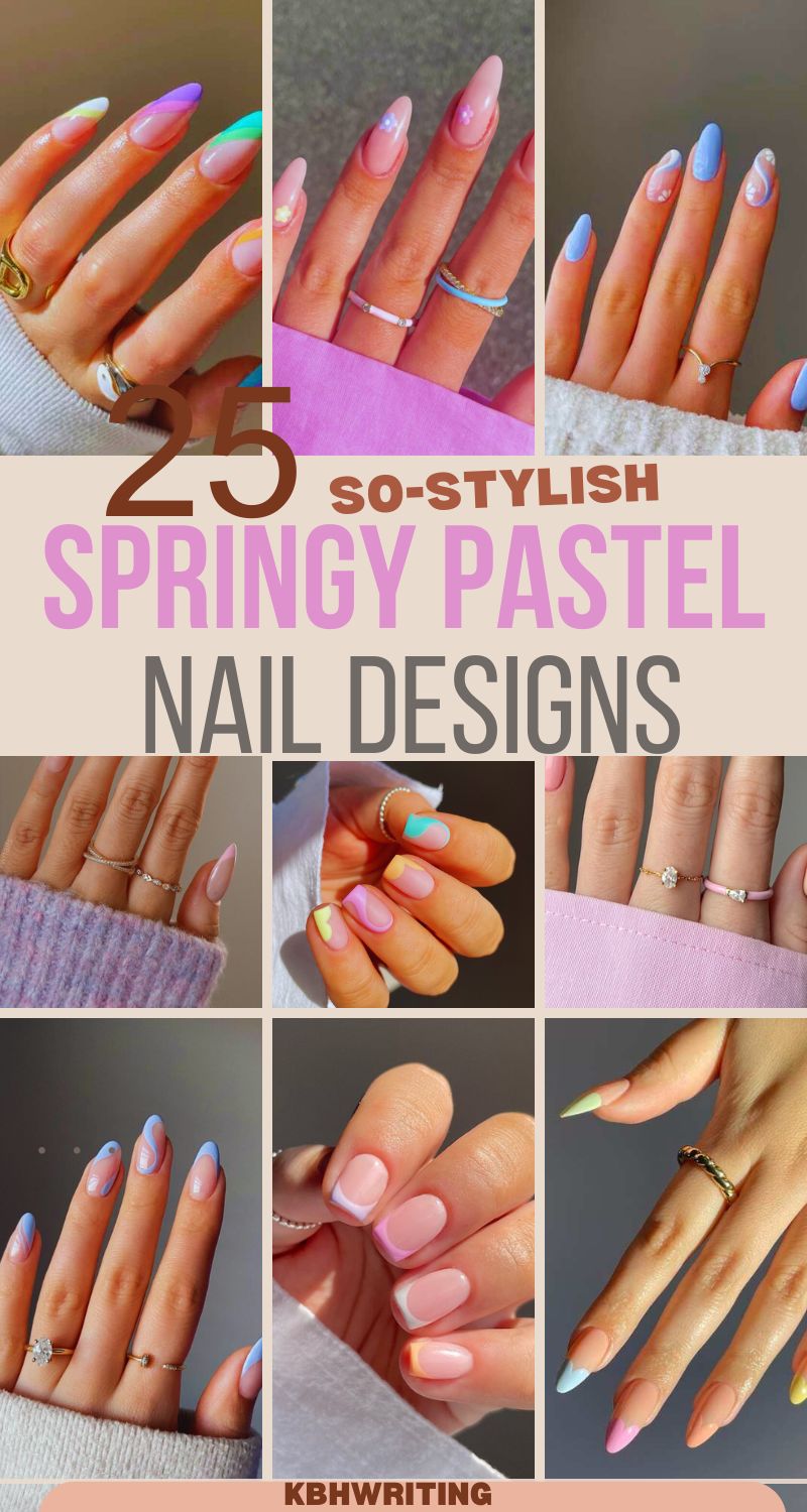 25 Multi-Colored Pastel Nail Design Ideas