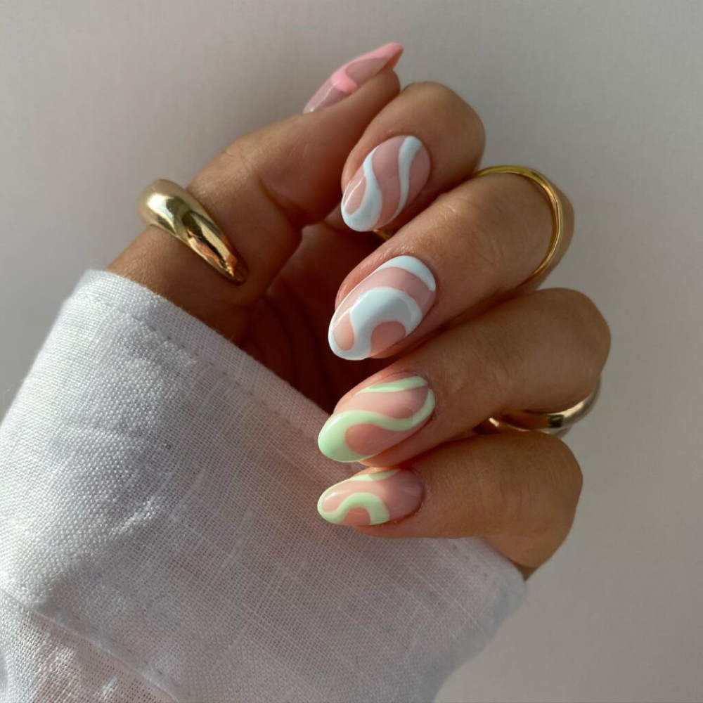 25 Multi-Colored Pastel Nail Design Ideas