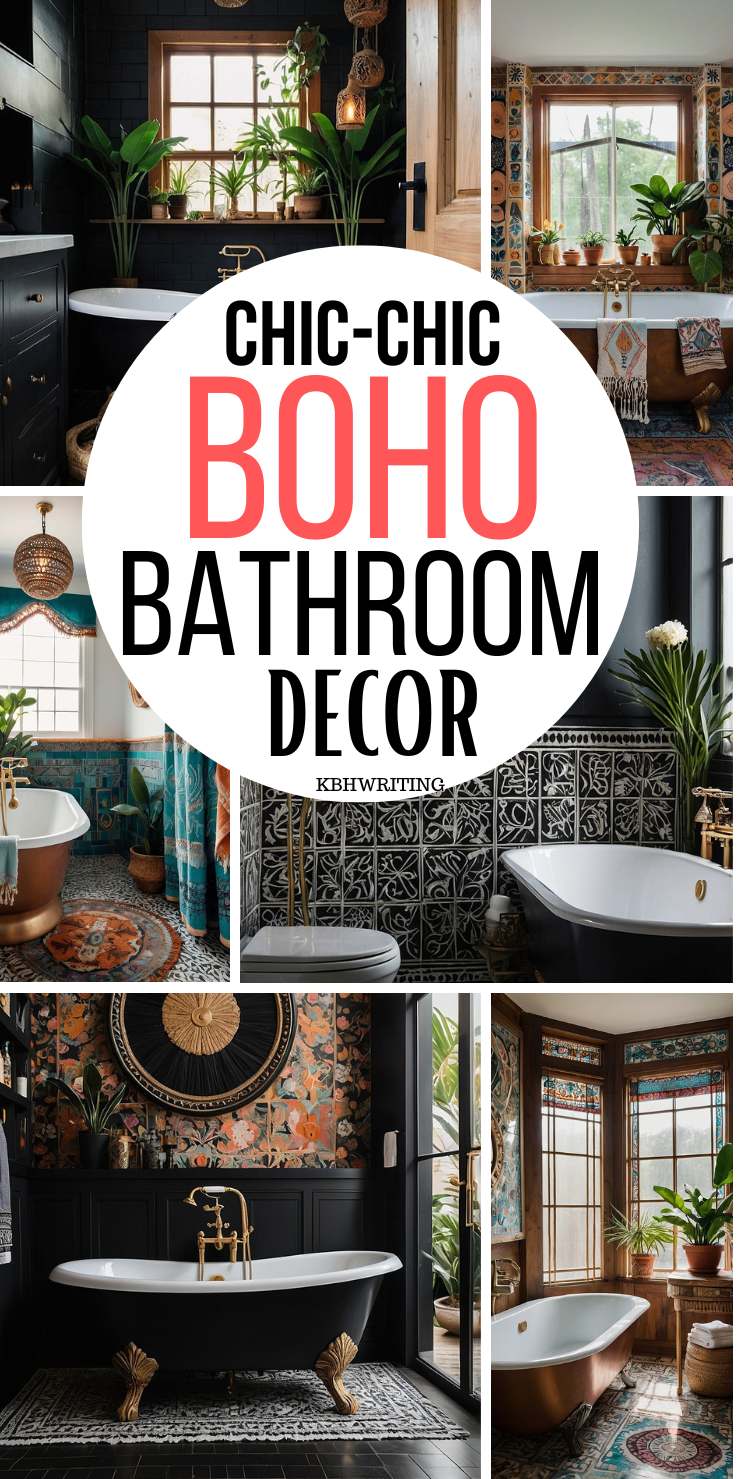 50 Totally Chic-lit Boho Bathroom Ideas