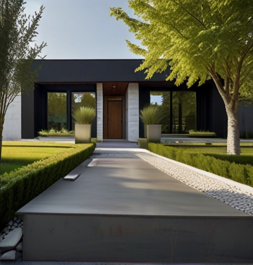 40 Modern Driveway Entry Landscaping Ideas
