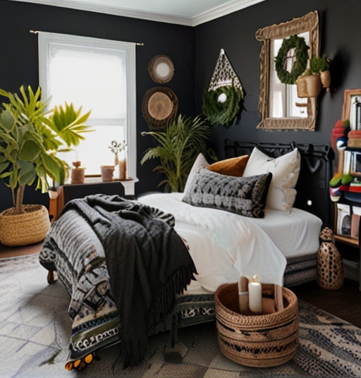 40 Black Bohemian Living Room Ideas