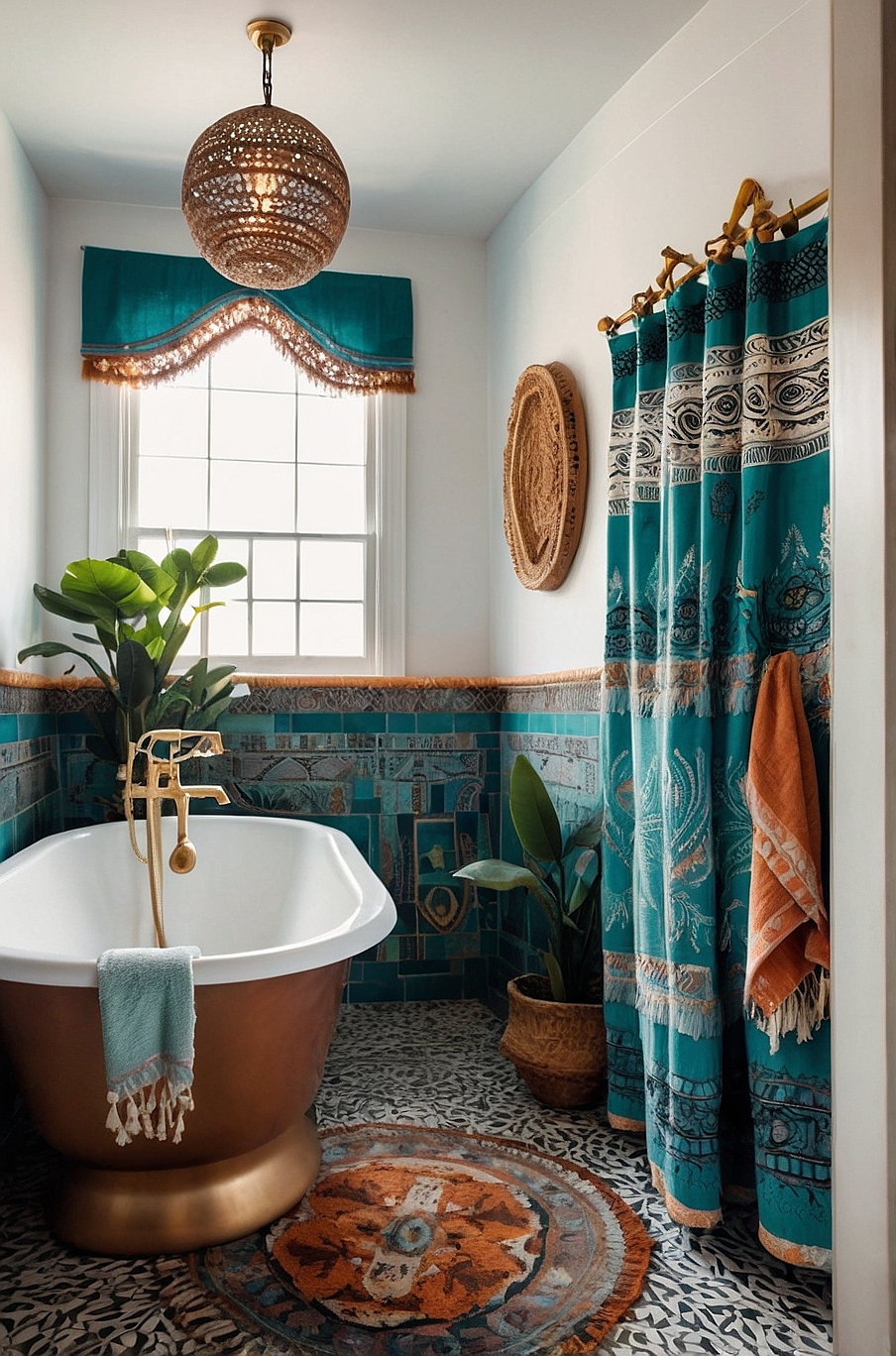 50 Totally Chic-lit Boho Bathroom Ideas