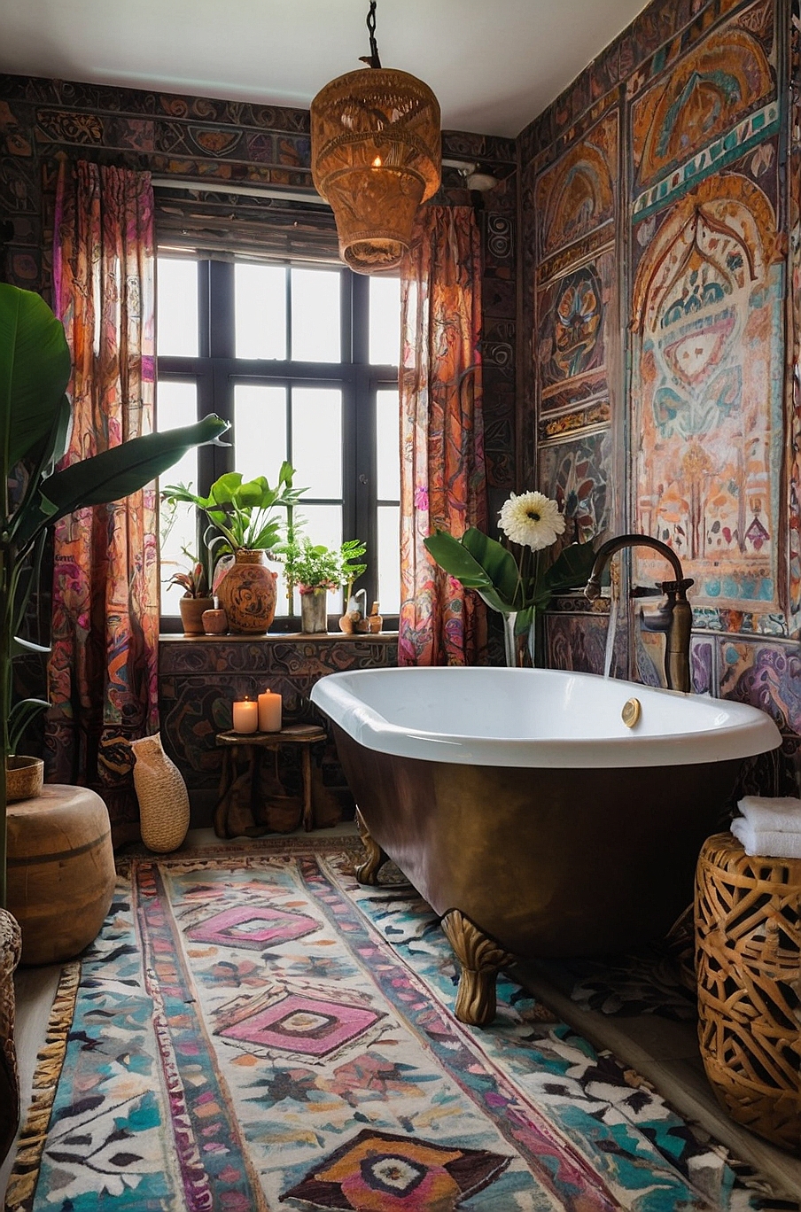 50 Totally Chic-lit Boho Bathroom Ideas