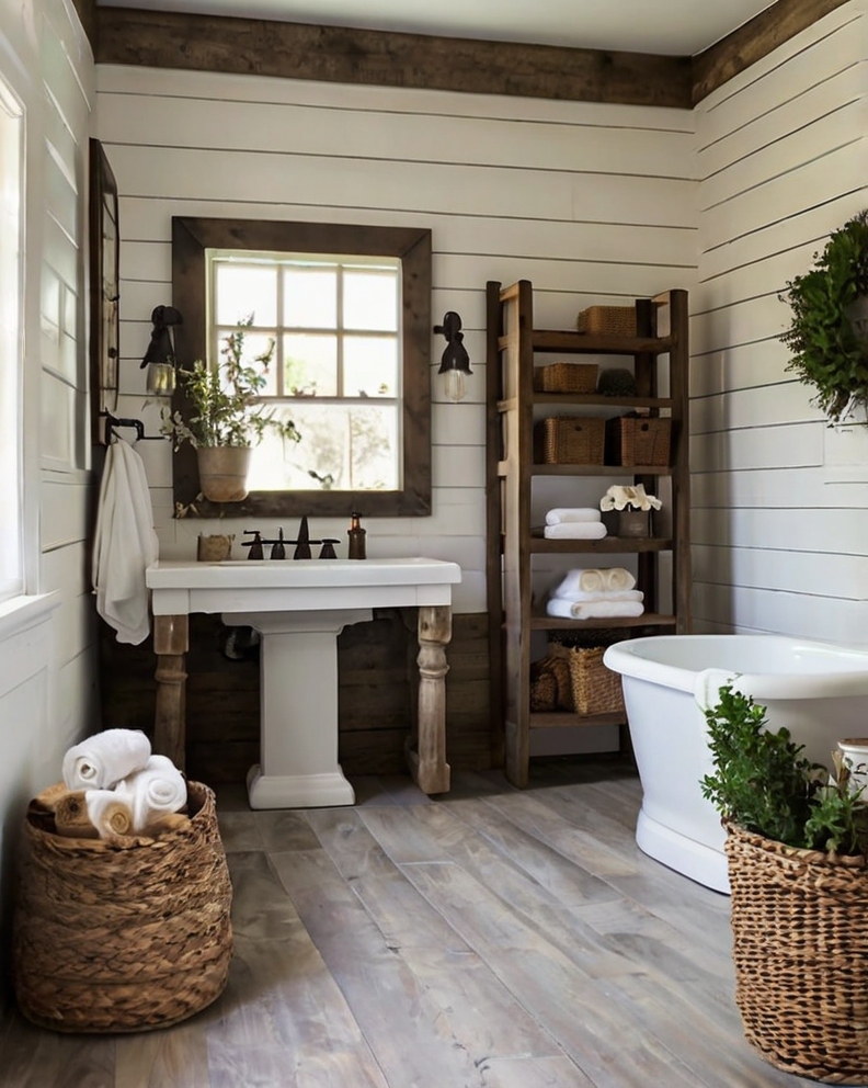 80 Timeless Farmhouse Bathroom Decor Ideas