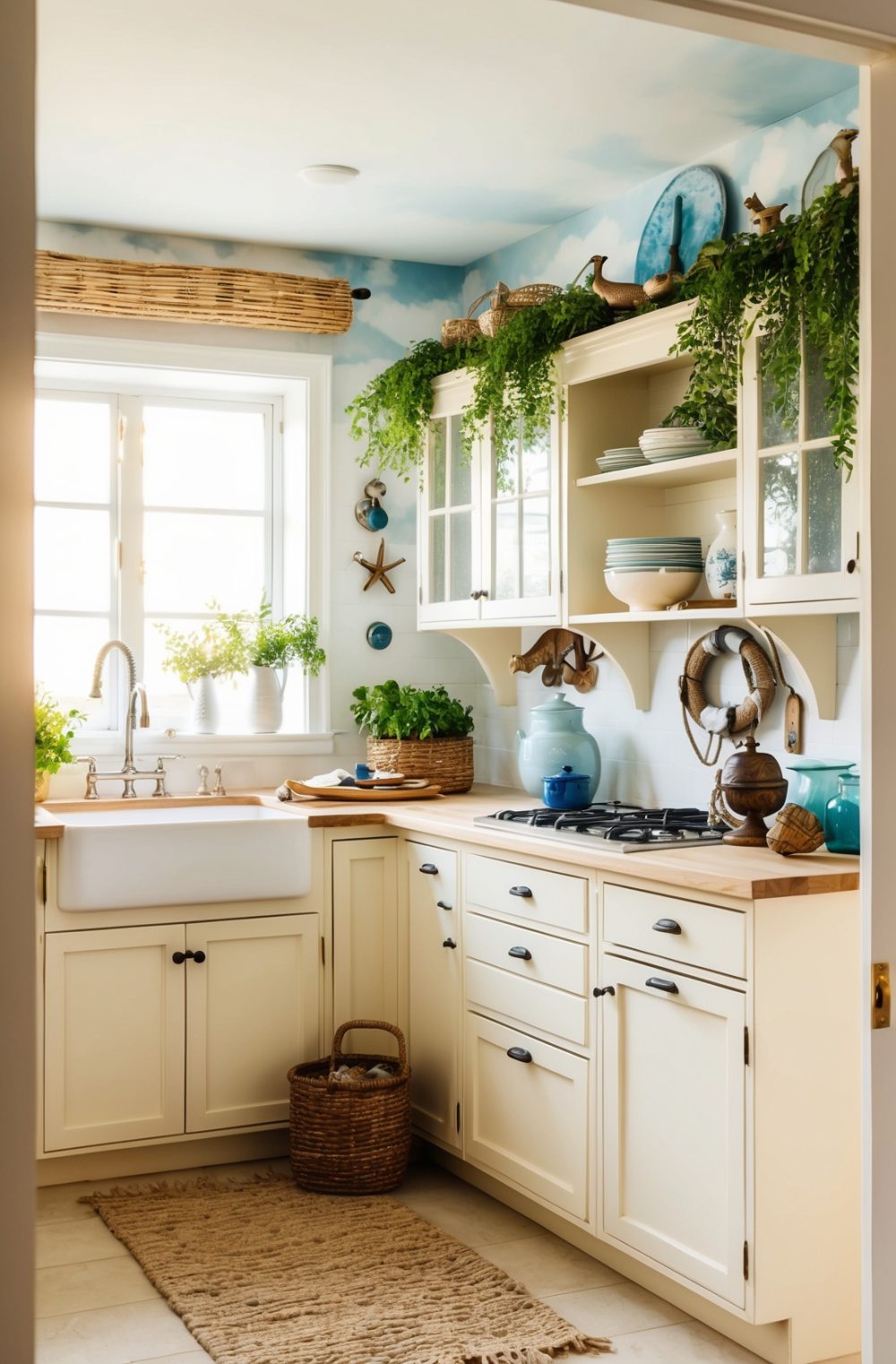 45 Refreshing Coastal Kitchen Decor Ideas