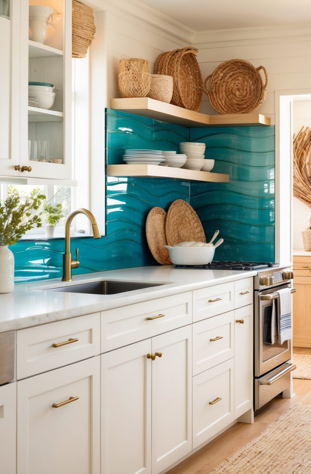 45 Refreshing Coastal Kitchen Decor Ideas