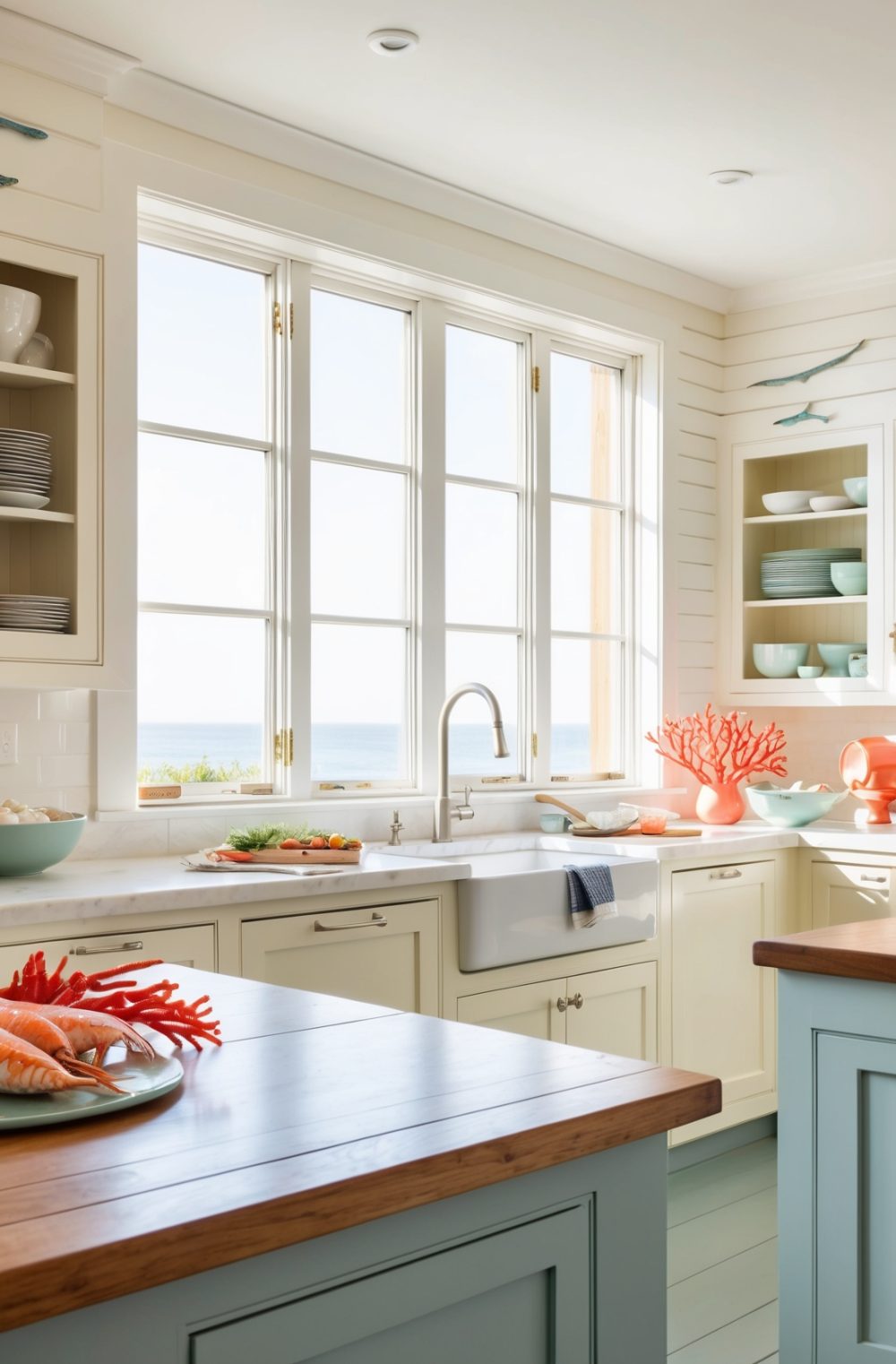 45 Refreshing Coastal Kitchen Decor Ideas