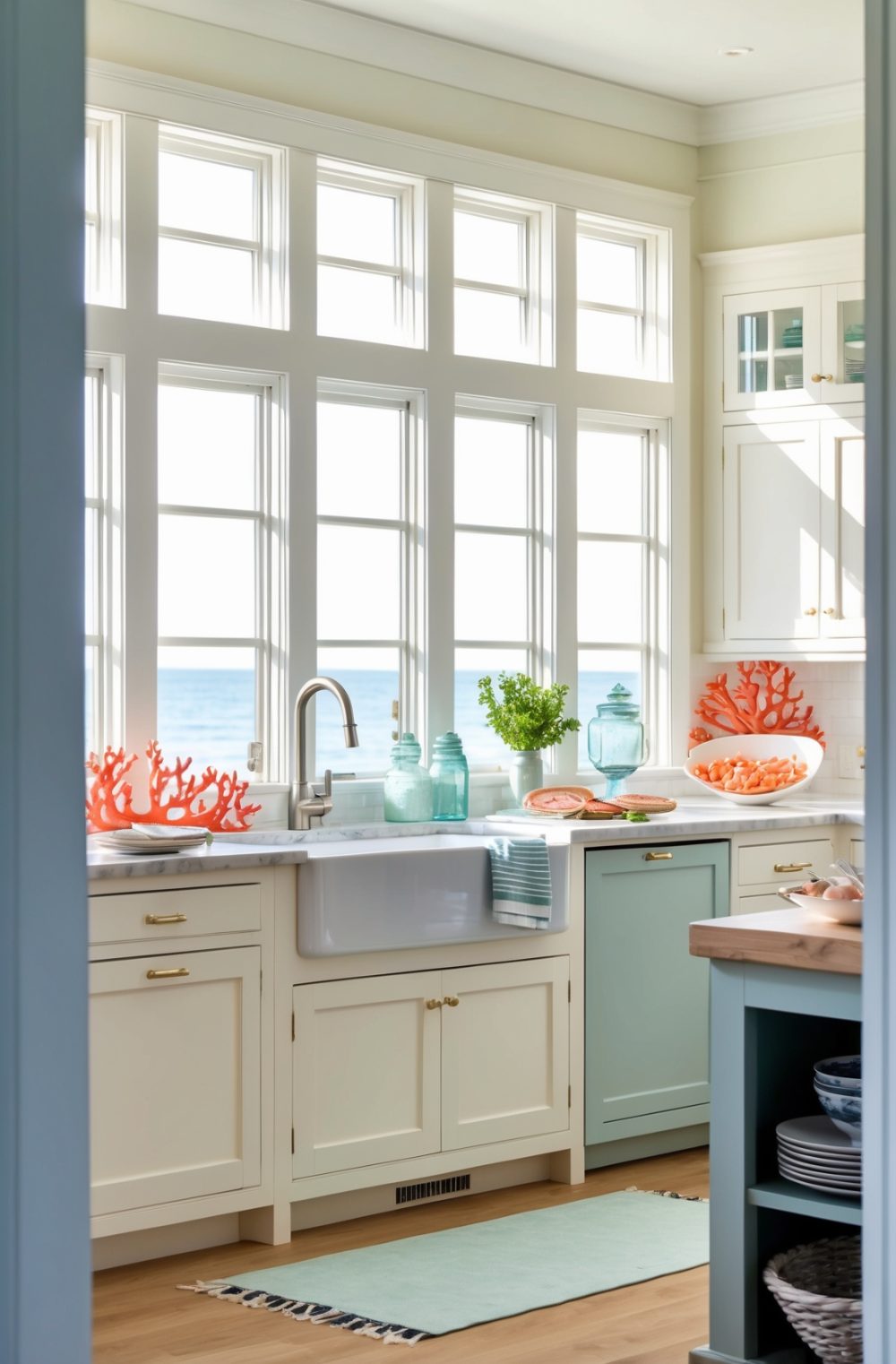 45 Refreshing Coastal Kitchen Decor Ideas