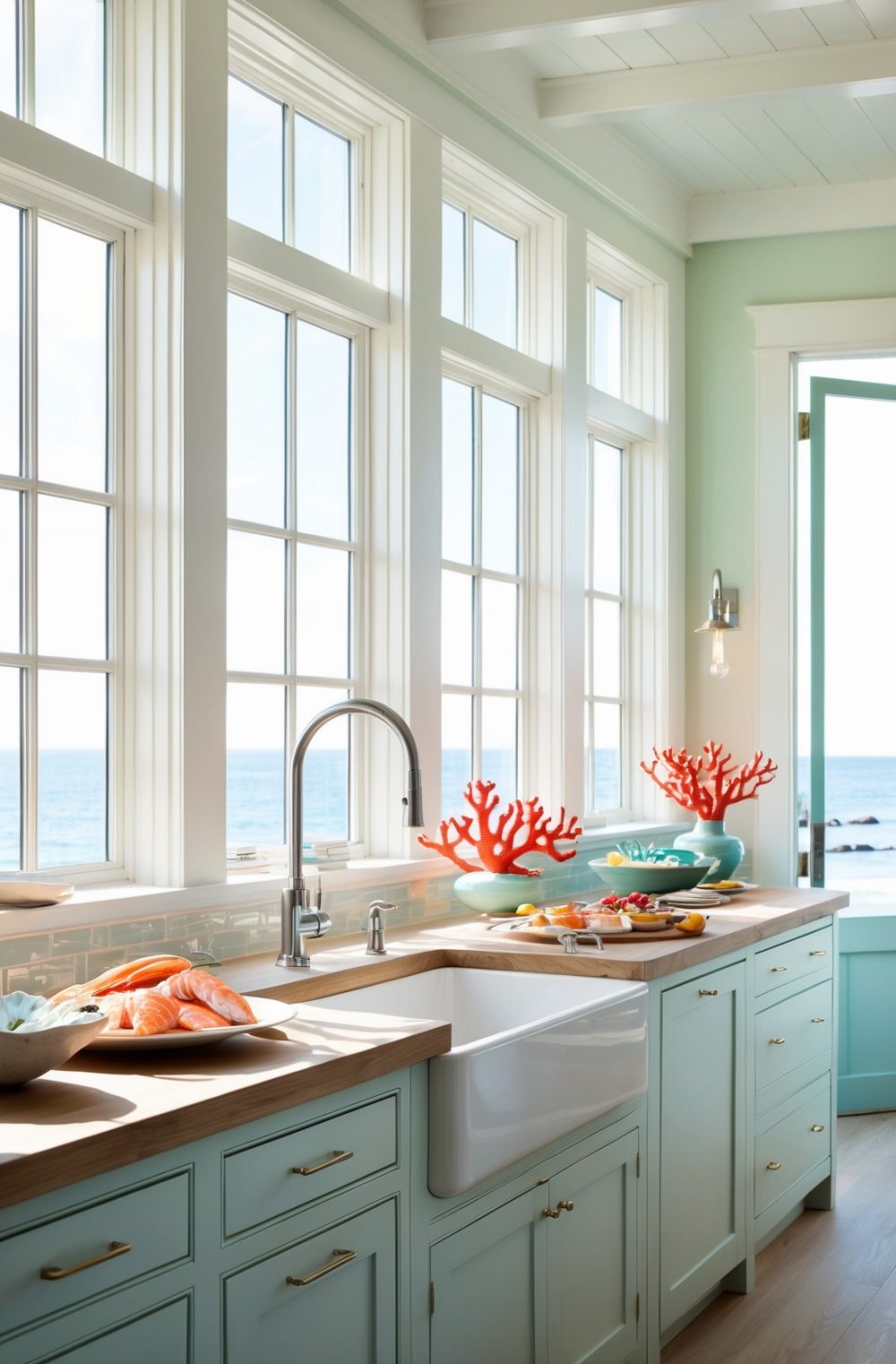 45 Refreshing Coastal Kitchen Decor Ideas