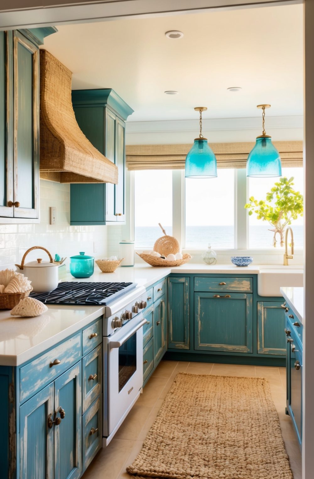 45 Refreshing Coastal Kitchen Decor Ideas