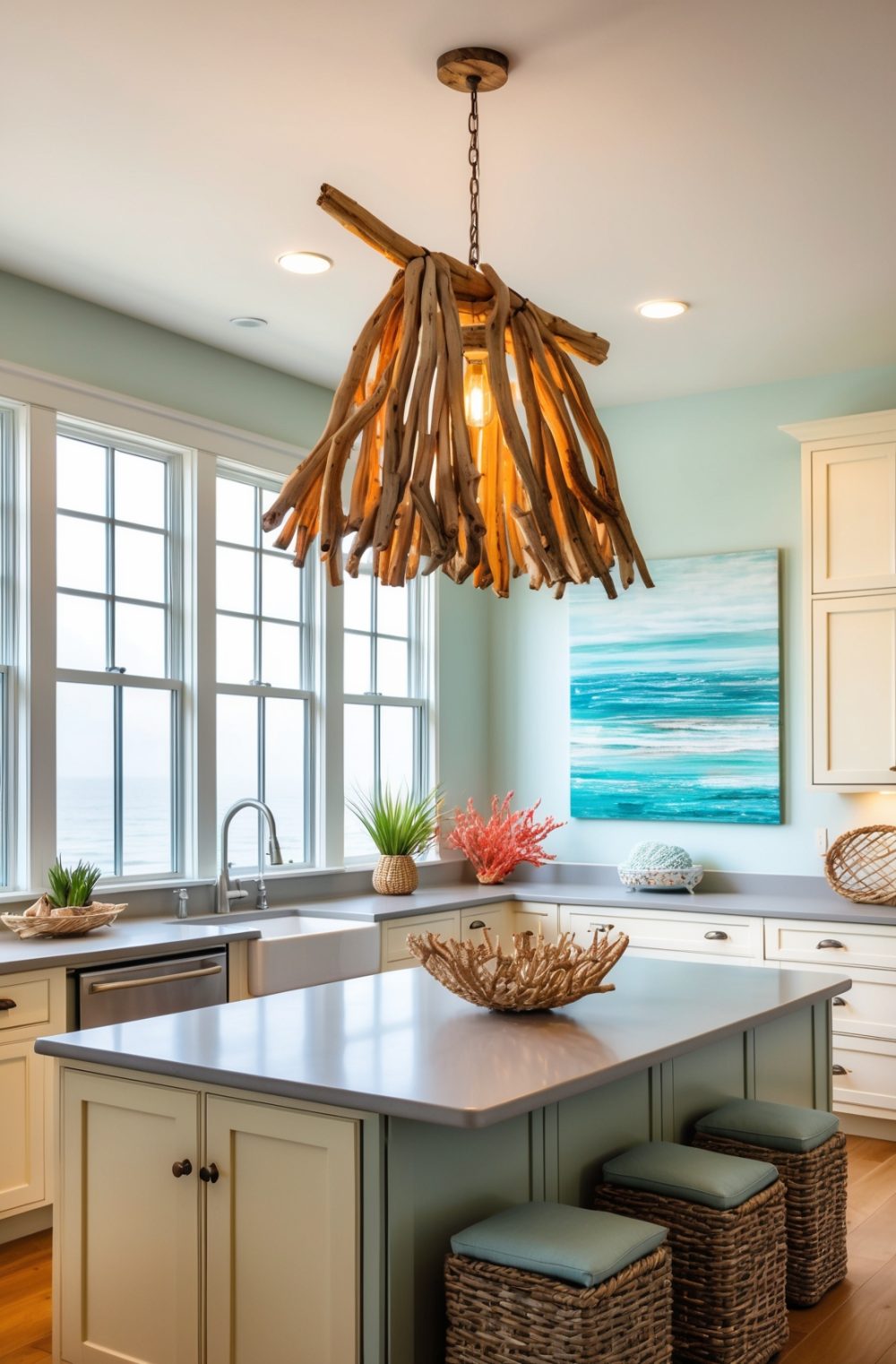 45 Refreshing Coastal Kitchen Decor Ideas