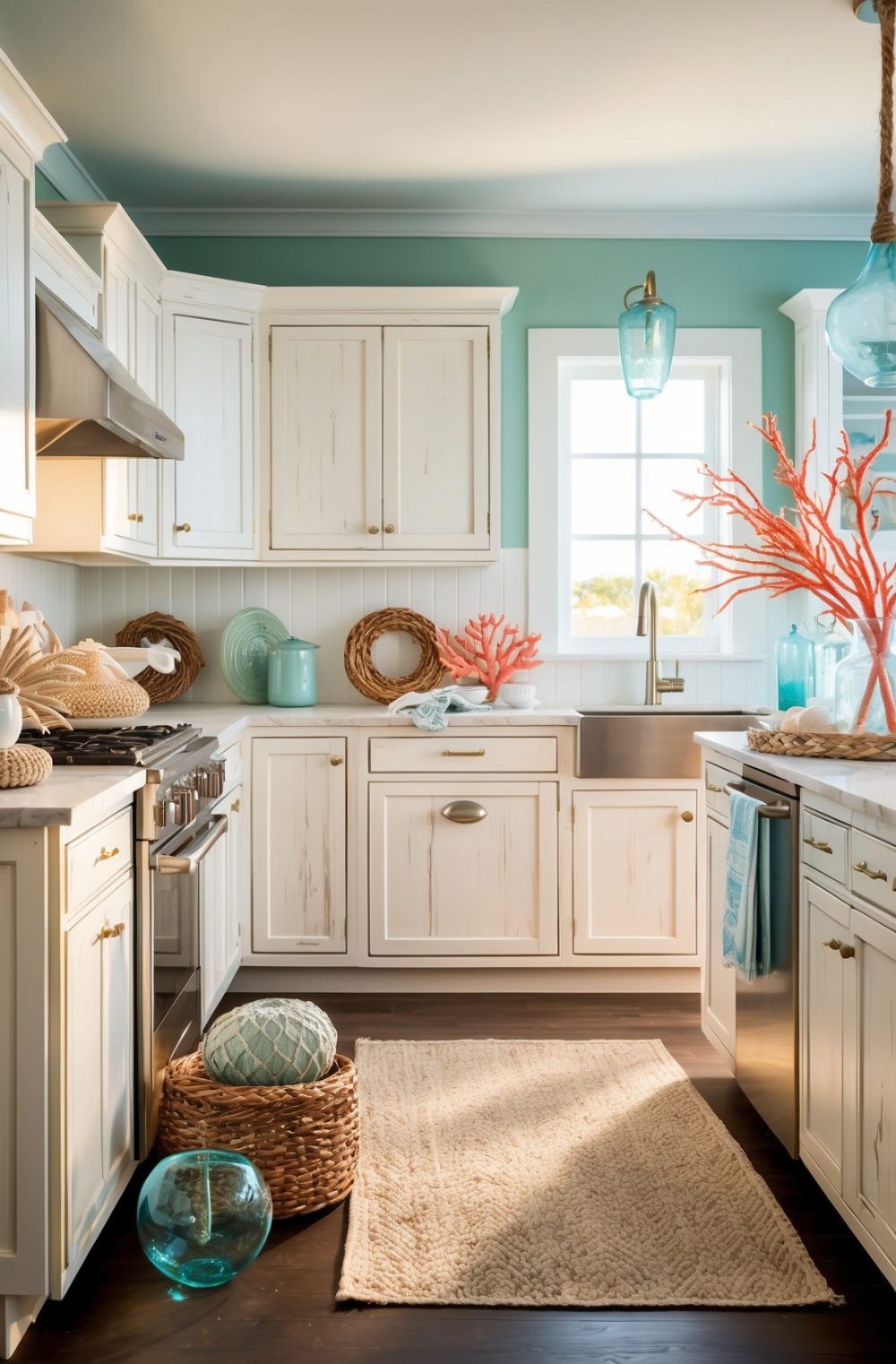 45 Refreshing Coastal Kitchen Decor Ideas