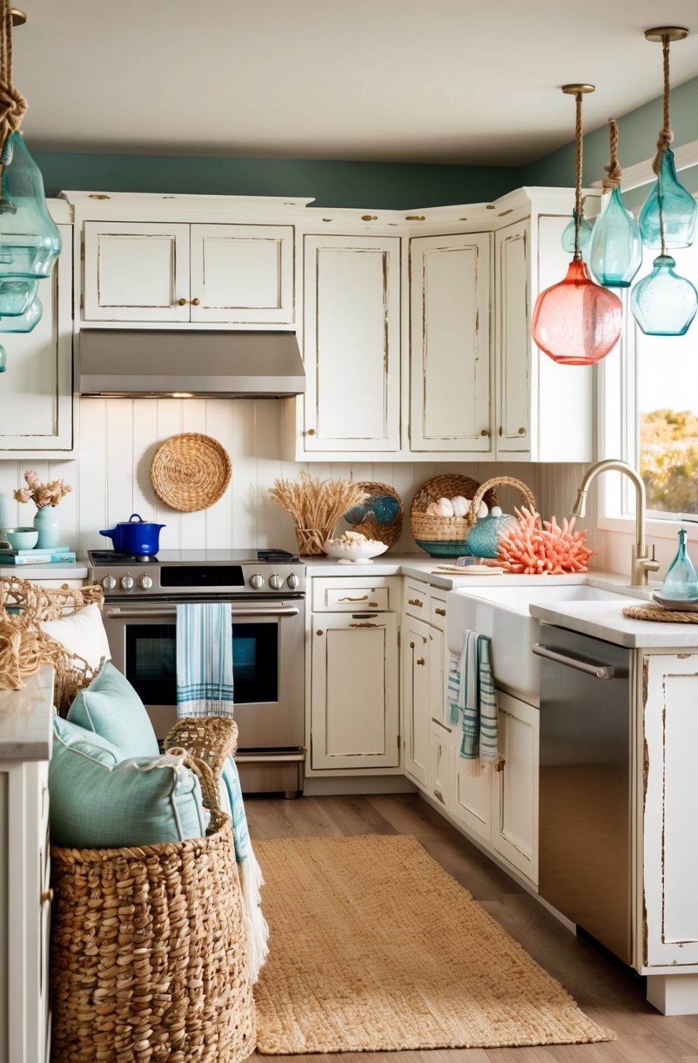 45 Refreshing Coastal Kitchen Decor Ideas