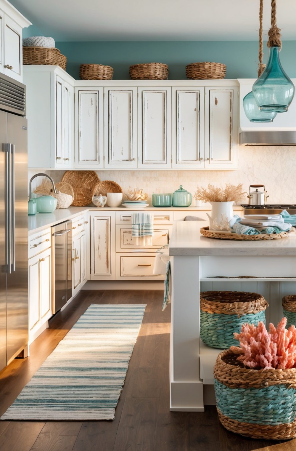 45 Refreshing Coastal Kitchen Decor Ideas