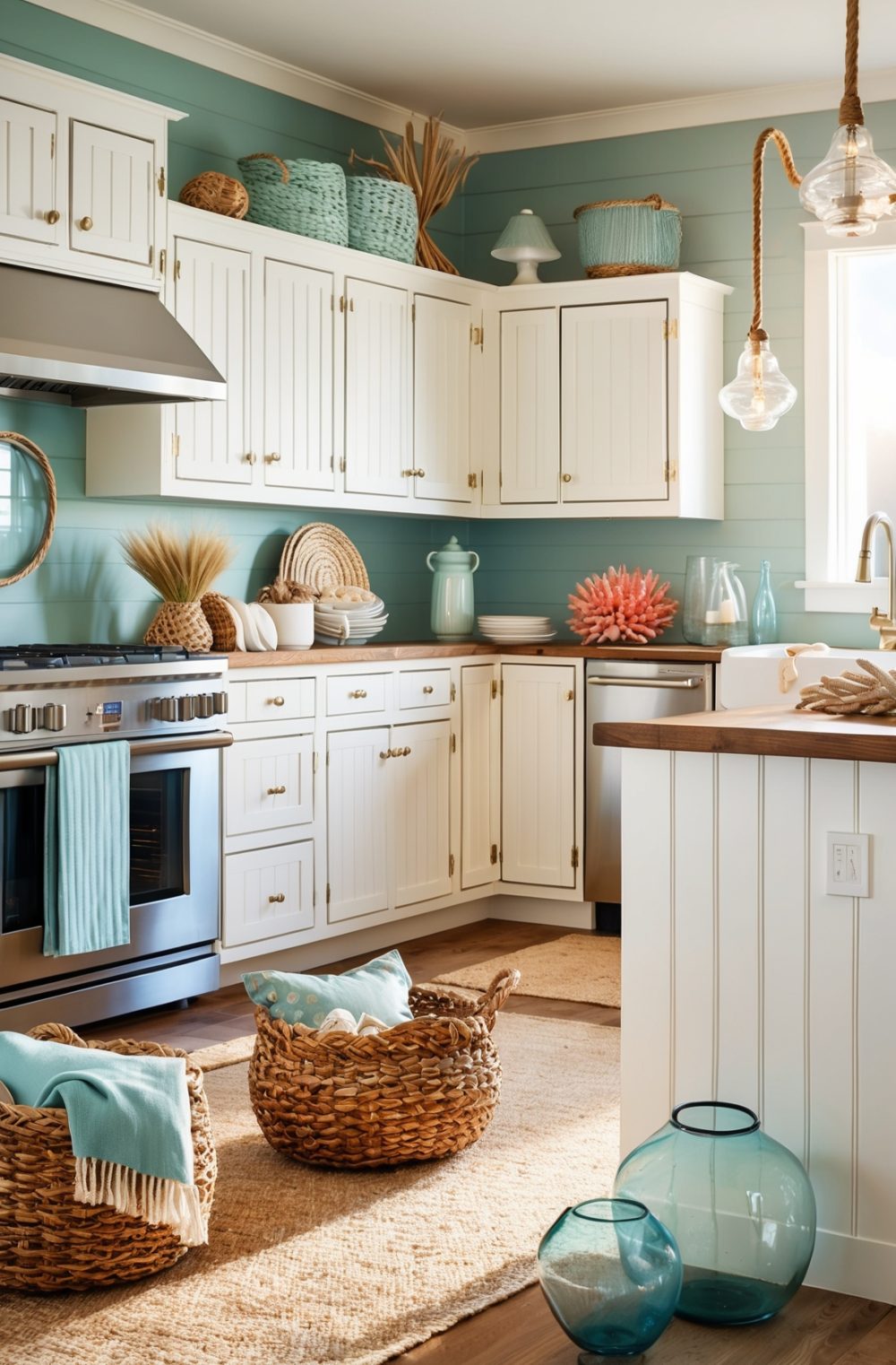 45 Refreshing Coastal Kitchen Decor Ideas