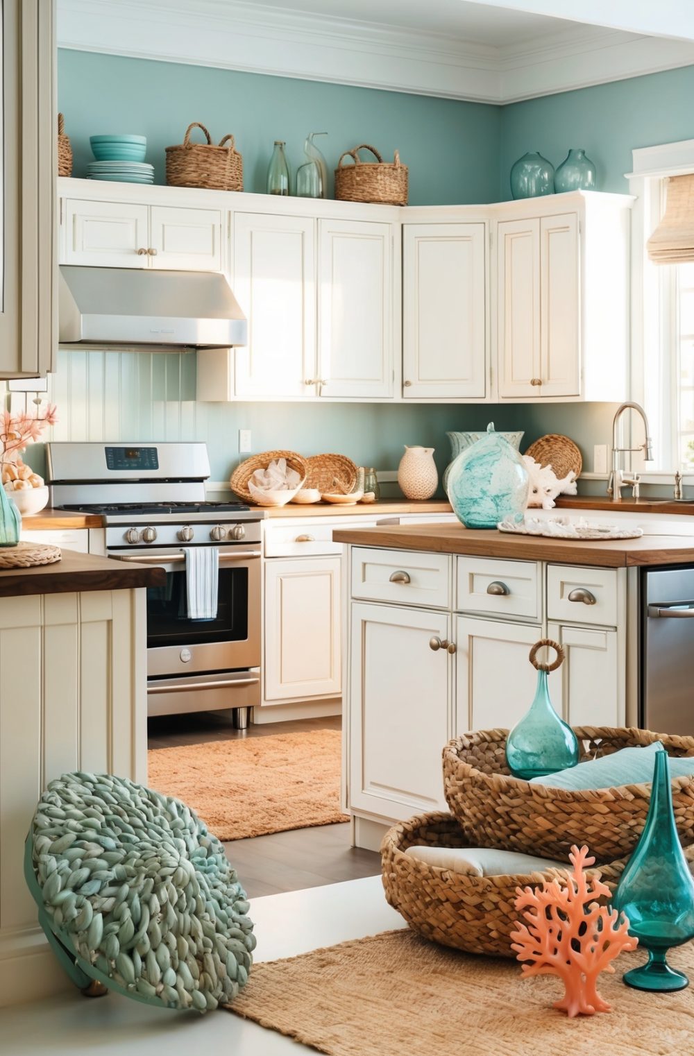 45 Refreshing Coastal Kitchen Decor Ideas