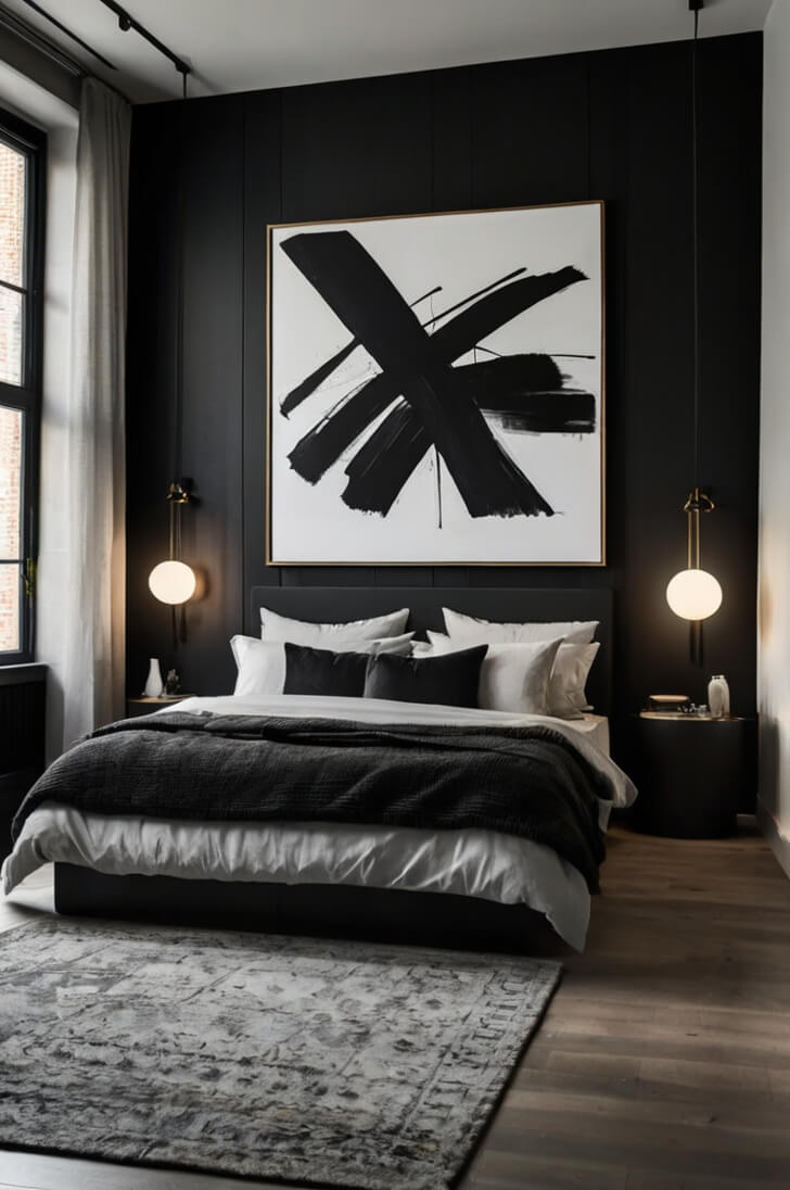 23 Cozy Black Bedroom Inspiration That Feels...too Good!