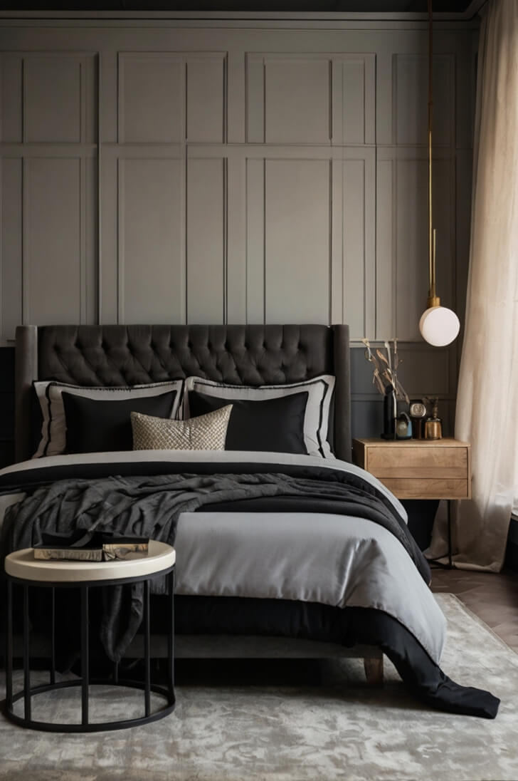 23 Cozy Black Bedroom Inspiration That Feels...too Good!