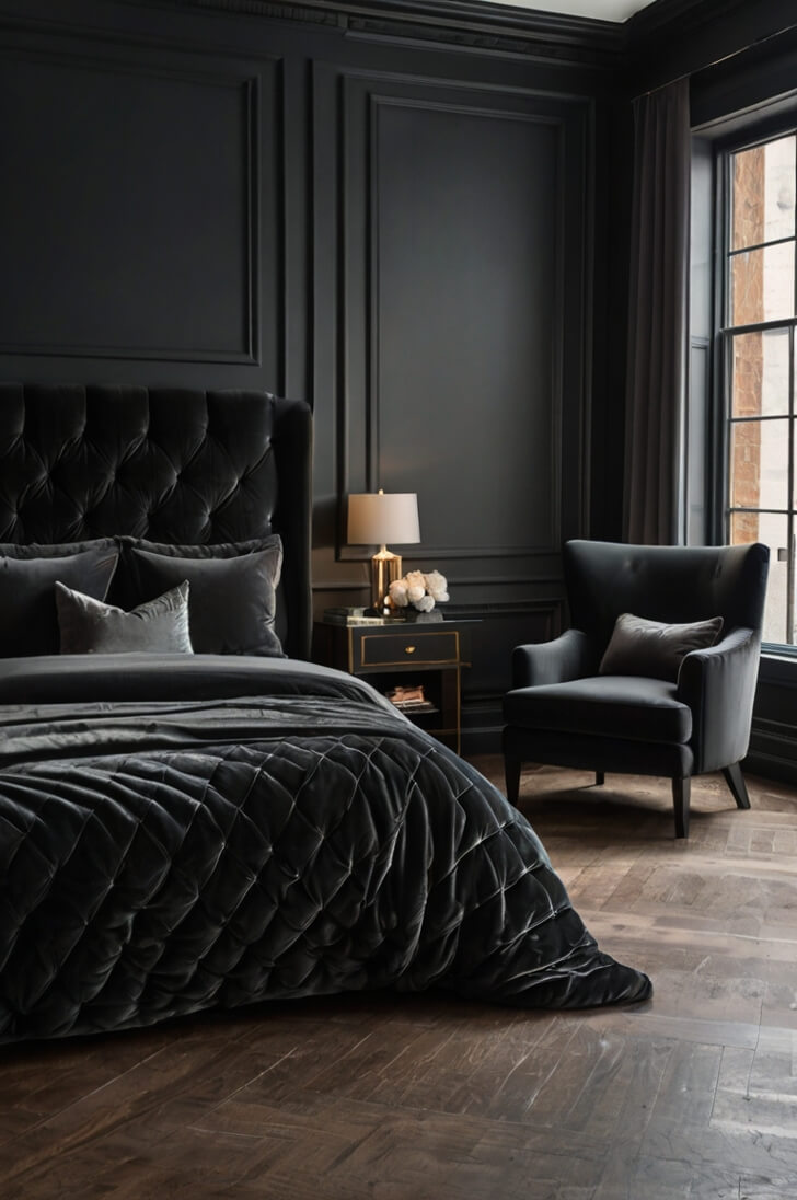 23 Cozy Black Bedroom Inspiration That Feels...too Good!