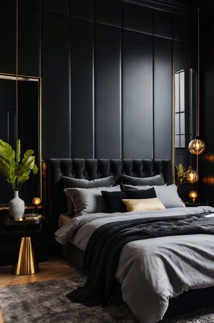 23 Cozy Black Bedroom Inspiration That Feels...too Good!