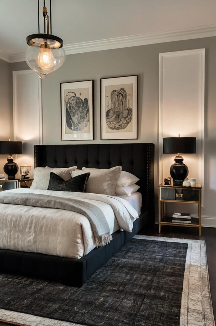 23 Cozy Black Bedroom Inspiration That Feels...too Good!