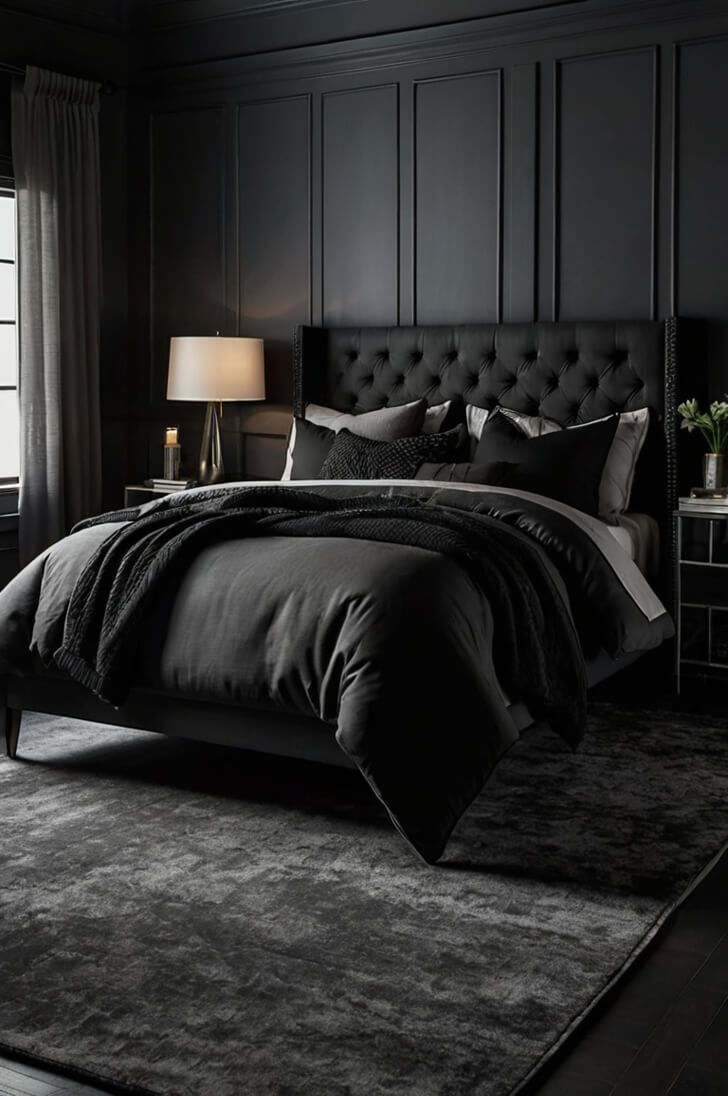 23 Cozy Black Bedroom Inspiration That Feels...too Good!