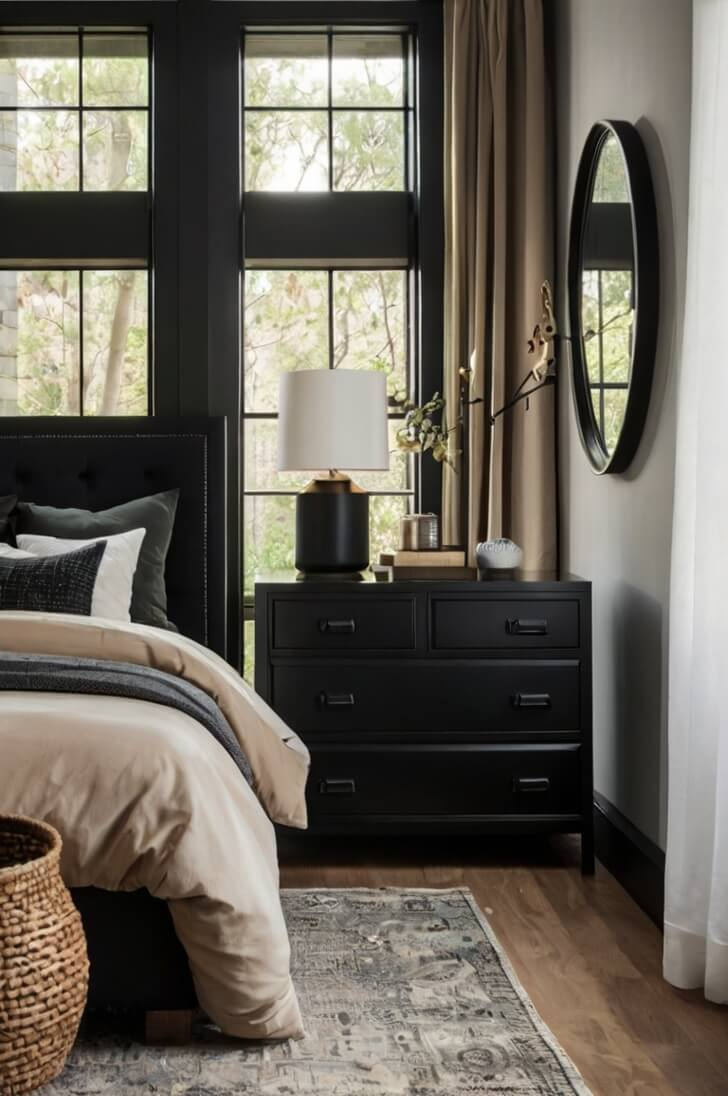 23 Cozy Black Bedroom Inspiration That Feels...too Good!