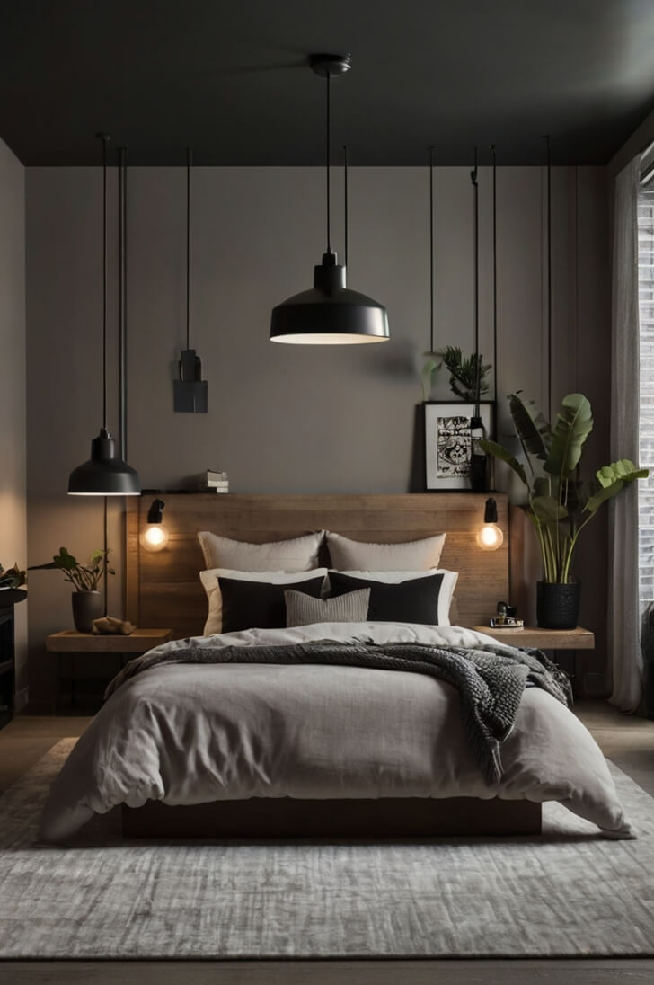 23 Cozy Black Bedroom Inspiration That Feels...too Good!