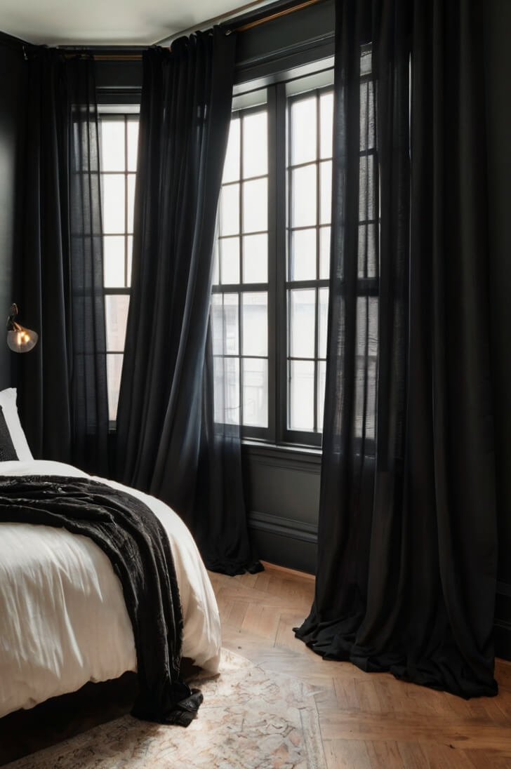 23 Cozy Black Bedroom Inspiration That Feels...too Good!