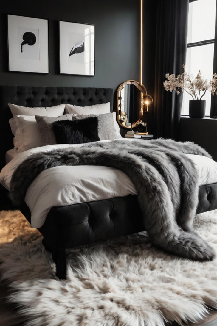 23 Cozy Black Bedroom Inspiration That Feels...too Good!