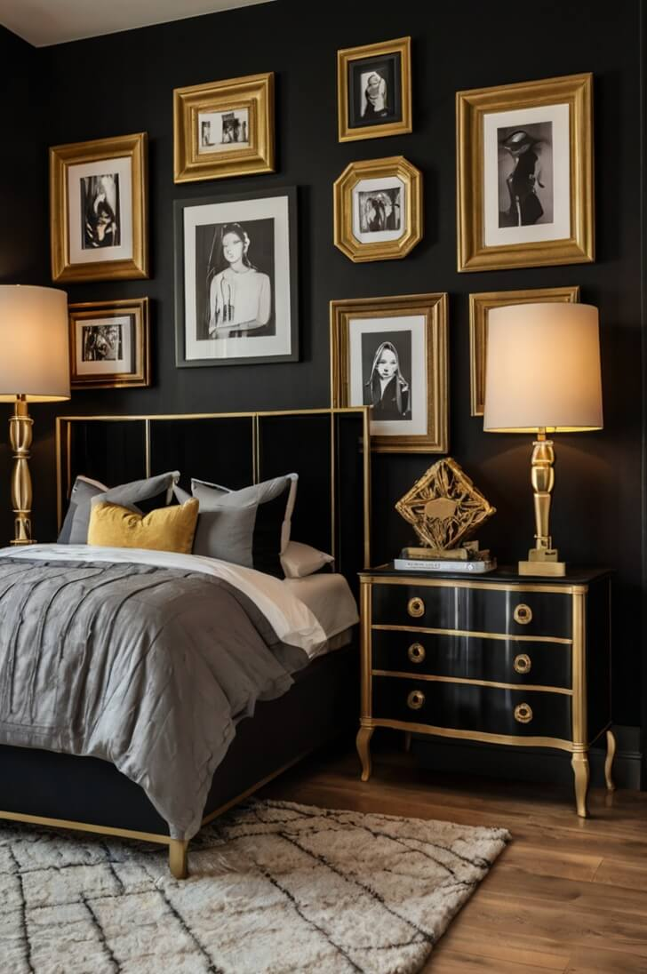 23 Cozy Black Bedroom Inspiration That Feels...too Good!