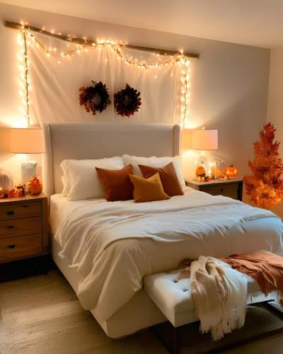 Inexpensive Ways to Give Your Bedroom a Fall Makeover