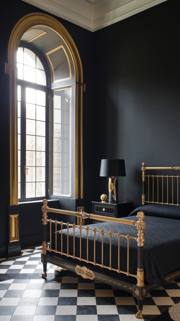 25 Romantic Black & Gold Bedroom Ideas